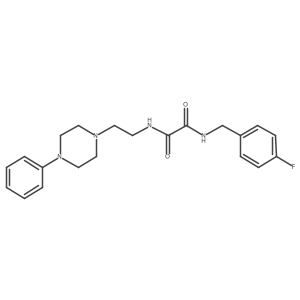 N1-(4-fluorobenzyl)-N2-(2-(4-phenylpiperazin-1-yl)ethyl)oxalamide结构式
