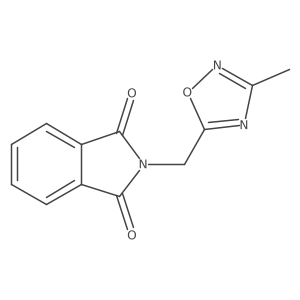 2-((3-Methyl-1,2,4-oxadiazol-5-yl)methyl)isoindoline-1,3-dione Structure