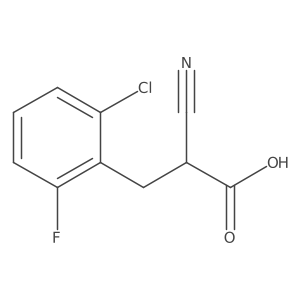 2-Chloro-I+/--cyano-6-fluorobenzenepropanoic acid结构式