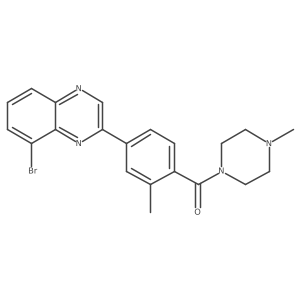 [4-(8-Bromo-quinoxalin-2-yl)-2-methyl-phenyl]-(4-methyl-piperazin-1-yl)-methanone结构式