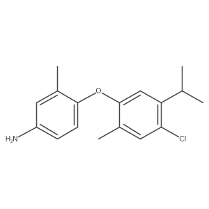4-[4-Chloro-2-methyl-5-(1-methylethyl)phenoxy]-3-methylbenzenamine Structure