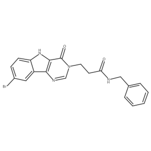 N-benzyl-3-(8-bromo-4-oxo-4,5-dihydro-3H-pyrimido[5,4-b]indol-3-yl)propanamide Structure