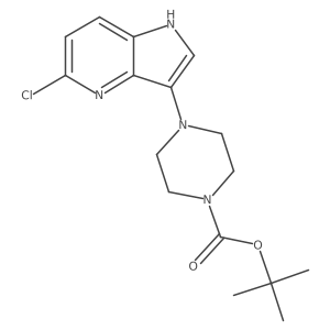 Tert-butyl 4-(5-chloro-1h-pyrrolo[3,2-b]pyridin-3-yl)piperazine-1-carboxylate结构式