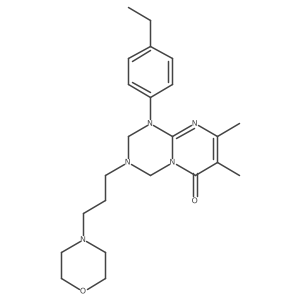 1-(4-ethylphenyl)-7,8-dimethyl-3-[3-(morpholin-4-yl)propyl]-1,2,3,4-tetrahydro-6H-pyrimido[1,2-a][1,3,5]triazin-6-one Structure