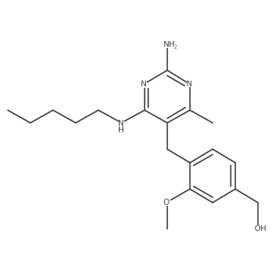 (4-((2-Amino-4-methyl-6-(pentylamino)pyrimidin-5-yl)methyl)-3-methoxyphenyl)methanol Structure