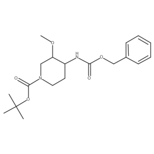 cis-Tert-butyl 4-(benzyloxycarbonylamino)-3-methoxypiperidine-1-carboxylate Structure