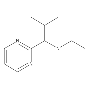 n-Ethyl-2-methyl-1-(pyrimidin-2-yl)propan-1-amine结构式