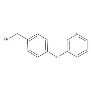 [4-(Pyrimidin-5-yloxy)phenyl]methanamine Structure