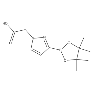 2-(3-(4,4,5,5-tetramethyl-1,3,2-dioxaborolan-2-yl)-1H-pyrazol-1-yl)acetic acid结构式