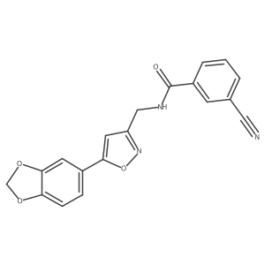 N-((5-(benzo[d][1,3]dioxol-5-yl)isoxazol-3-yl)methyl)-3-cyanobenzamide Structure