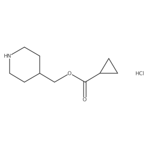 4-Piperidinylmethyl cyclopropanecarboxylate hydrochloride Structure
