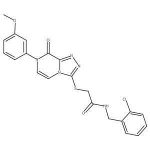 N-(2-chlorobenzyl)-2-((7-(3-methoxyphenyl)-8-oxo-7,8-dihydro-[1,2,4]triazolo[4,3-a]pyrazin-3-yl)thio)acetamide Structure