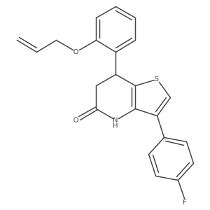 7-(2-(Allyloxy)phenyl)-3-(4-fluorophenyl)-6,7-dihydrothieno[3,2-b]pyridin-5(4H)-one结构式