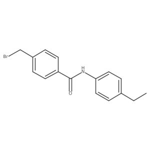 4-(bromomethyl)-N-(4-ethylphenyl)benzamide结构式