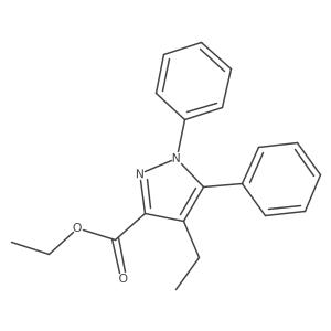 Ethyl 4-ethyl-1,5-diphenyl-1H-pyrazole-3-carboxylate结构式