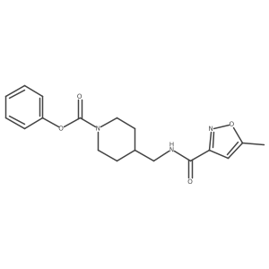Phenyl 4-((5-methylisoxazole-3-carboxamido)methyl)piperidine-1-carboxylate Structure