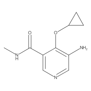 5-Amino-4-cyclopropoxy-N-methylnicotinamide结构式