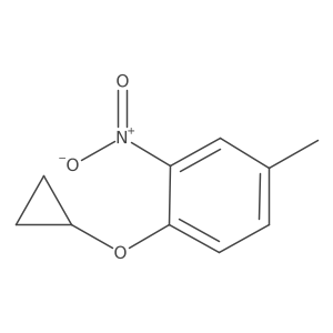 1-Cyclopropoxy-4-methyl-2-nitrobenzene结构式