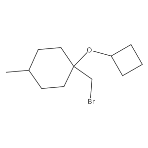 1-(Bromomethyl)-1-cyclobutoxy-4-methylcyclohexane结构式