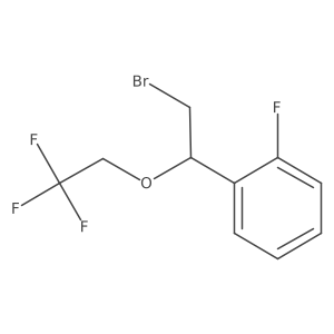 1-[2-Bromo-1-(2,2,2-trifluoroethoxy)ethyl]-2-fluorobenzene结构式