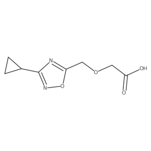 2-[(3-Cyclopropyl-1,2,4-oxadiazol-5-yl)methoxy]acetic acid Structure