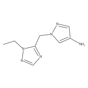 1-[(1-ethyl-1H-1,2,4-triazol-5-yl)methyl]-1H-pyrazol-4-amine Structure