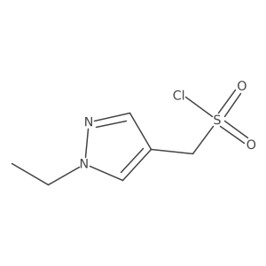 (1-Ethyl-1H-pyrazol-4-yl)methanesulfonyl chloride Structure
