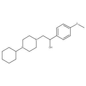 2-(4-Cyclohexylpiperazin-1-yl)-1-(4-methoxyphenyl)ethanol Structure