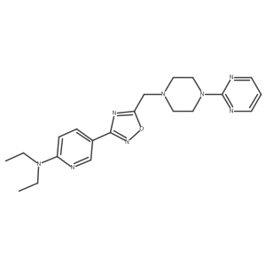 N,N-diethyl-N-[5-(5-{[4-(2-pyrimidinyl)piperazino]methyl}-1,2,4-oxadiazol-3-yl)-2-pyridyl]amine Structure