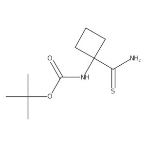 tert-butyl N-(1-carbamothioylcyclobutyl)carbamate Structure