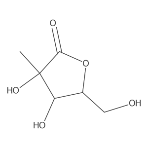 (3S,4S,5S)-3,4-Dihydroxy-5-(hydroxymethyl)-3-methyldihydrofuran-2(3H)-one Structure