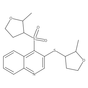 3-(2-Methyloxolan-3-yl)sulfanyl-4-(2-methyloxolan-3-yl)sulfonylquinoline Structure