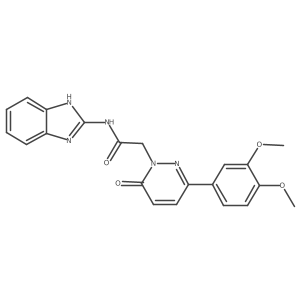 N-(1H-benzo[d]imidazol-2-yl)-2-(3-(3,4-dimethoxyphenyl)-6-oxopyridazin-1(6H)-yl)acetamide Structure