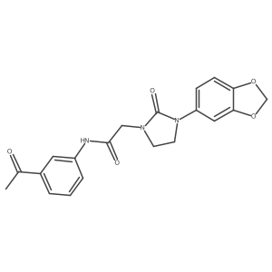 N-(3-acetylphenyl)-2-(3-(benzo[d][1,3]dioxol-5-yl)-2-oxoimidazolidin-1-yl)acetamide Structure