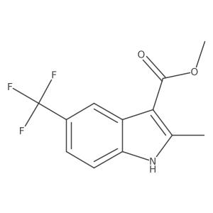 methyl 2-methyl-5-(trifluoromethyl)-1H-indole-3-carboxylate结构式