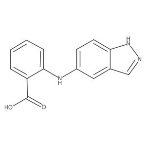 2-(1H-indazol-5-ylamino)benzoic acid结构式