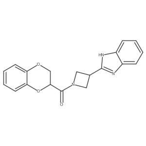 (3-(1H-benzo[d]imidazol-2-yl)azetidin-1-yl)(2,3-dihydrobenzo[b][1,4]dioxin-2-yl)methanone结构式
