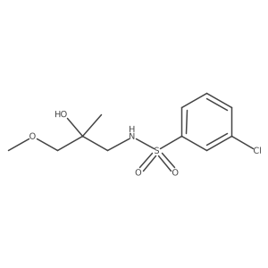 3-chloro-N-(2-hydroxy-3-methoxy-2-methylpropyl)benzenesulfonamide结构式