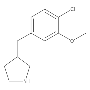 3-[(4-Chloro-3-methoxyphenyl)methyl]pyrrolidine结构式
