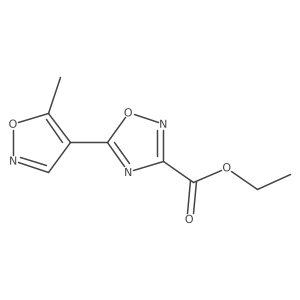 Ethyl 5-(5-methylisoxazol-4-yl)-1,2,4-oxadiazole-3-carboxylate Structure