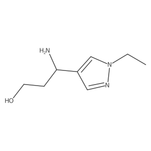 3-amino-3-(1-ethyl-1H-pyrazol-4-yl)propan-1-ol Structure