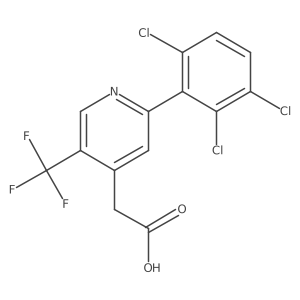 2-(2,3,6-Trichlorophenyl)-5-(trifluoromethyl)pyridine-4-acetic acid结构式