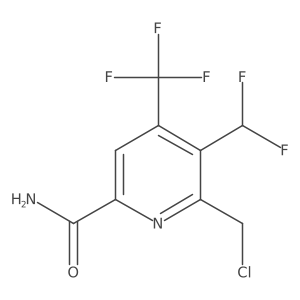 2-(Chloromethyl)-3-(difluoromethyl)-4-(trifluoromethyl)pyridine-6-carboxamide结构式