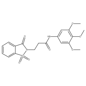 COc1cc(NC(=O)CCN2C(=O)c3ccccc3S2(=O)=O)cc(OC)c1OC结构式