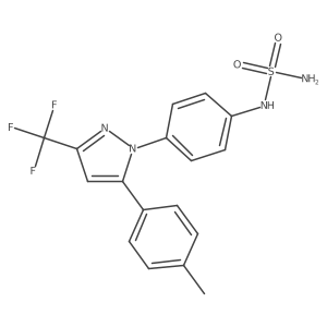5-(4-Methylphenyl)-1-[4-(sulfamoylamino)phenyl]-3-(trifluoromethyl)pyrazole结构式
