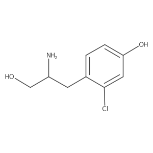 4-(2-Amino-3-hydroxypropyl)-3-chlorophenol结构式
