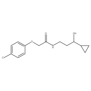 2-(4-chlorophenoxy)-N-(3-cyclopropyl-3-hydroxypropyl)acetamide结构式