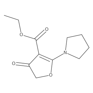 Ethyl 4-oxo-2-pyrrolidinyl-4,5-dihydrofuran-3-carboxylate结构式