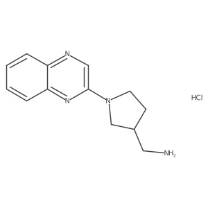 (1-(Quinoxalin-2-yl)pyrrolidin-3-yl)methanamine hydrochloride Structure