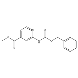 Methyl 2-(((benzyloxy)carbonyl)amino)pyrimidine-4-carboxylate Structure
